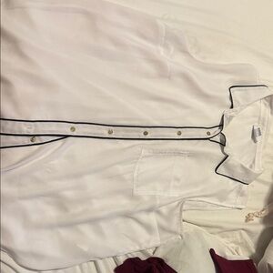 Men's White Shirt with Black Trim